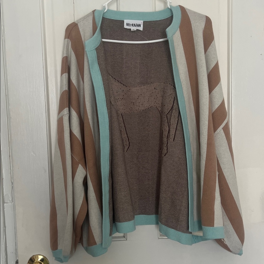 Anthropologie bel Kazan open front icon cardigan sweater ONE SIZE NWOT - Picture 7 of 8
